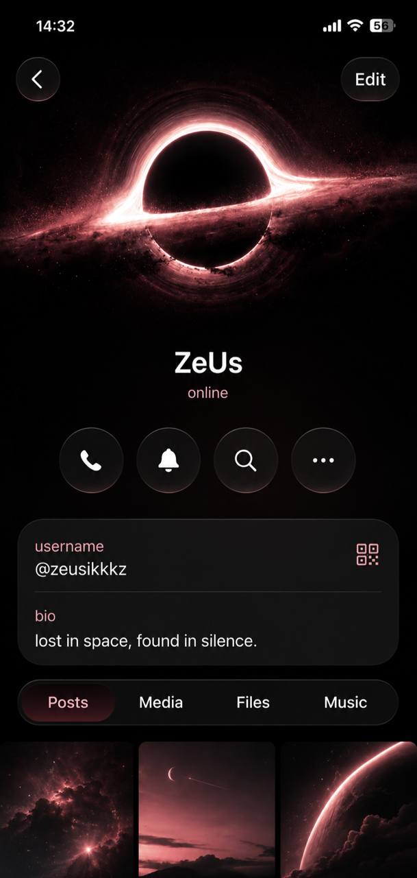 AоrusGram — Профиль